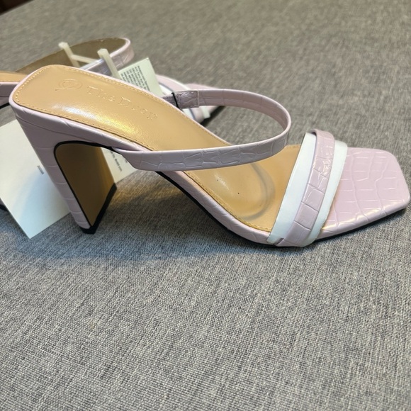 The Drop Women's Avery Square Toe Two Strap High Heeled Sandal - Picture 7 of 8